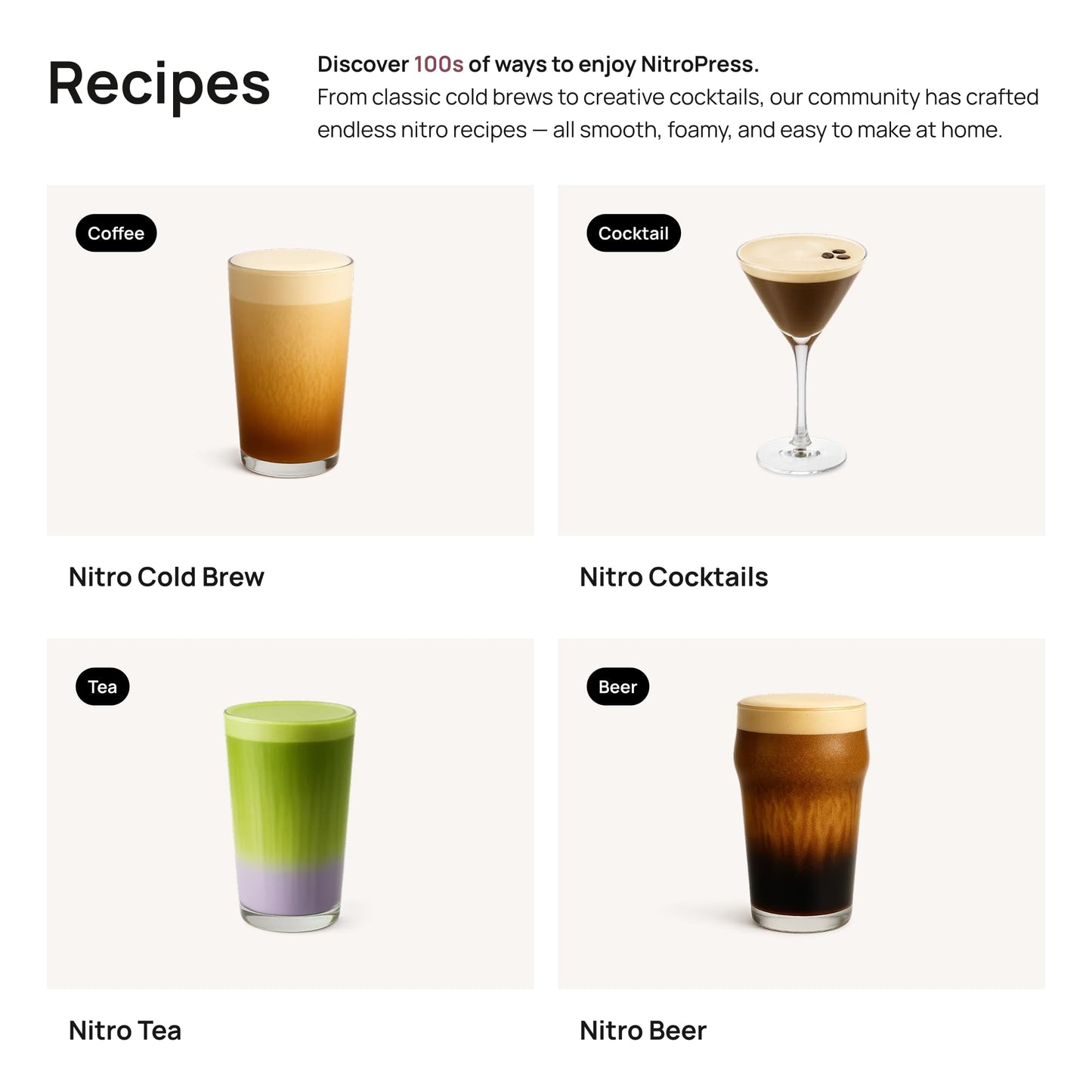 NitroPress Pro Electric Nitro Cold Brew Coffee & Cocktail Maker, Air-Powered Nitrogen Infuser, Stainless Steel