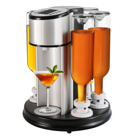 Automatic Cocktail Maker, 170+ Built-In Recipes, Voice & Touch Control, Portable Battery-Powered Design