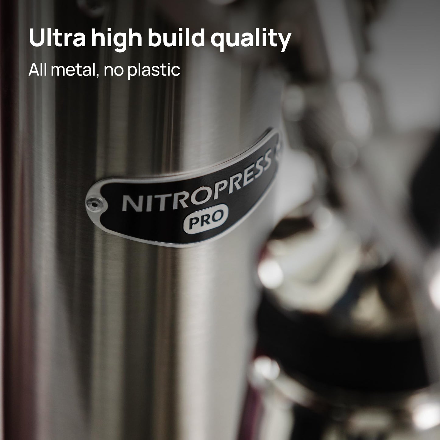 NitroPress Pro Electric Nitro Cold Brew Coffee & Cocktail Maker, Air-Powered Nitrogen Infuser, Stainless Steel