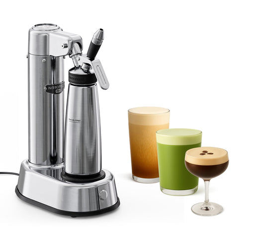 NitroPress Pro Electric Nitro Cold Brew Coffee & Cocktail Maker, Air-Powered Nitrogen Infuser, Stainless Steel