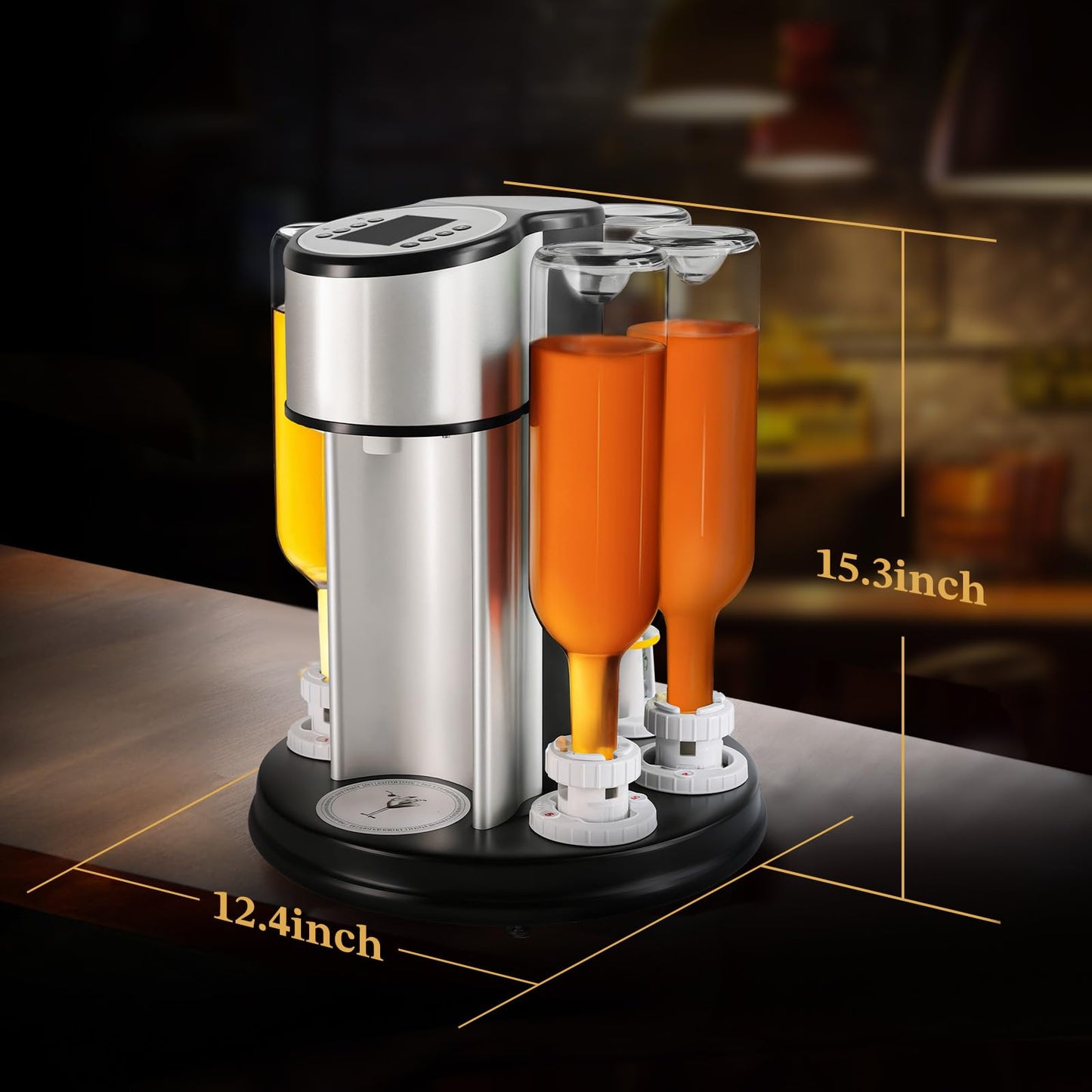 Automatic Cocktail Maker, 170+ Built-In Recipes, Voice & Touch Control, Portable Battery-Powered Design