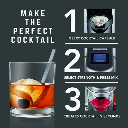 Bartesian Premium Cocktail & Margarita Machine, Push-Button Operation, Easy-Clean Home Bar System