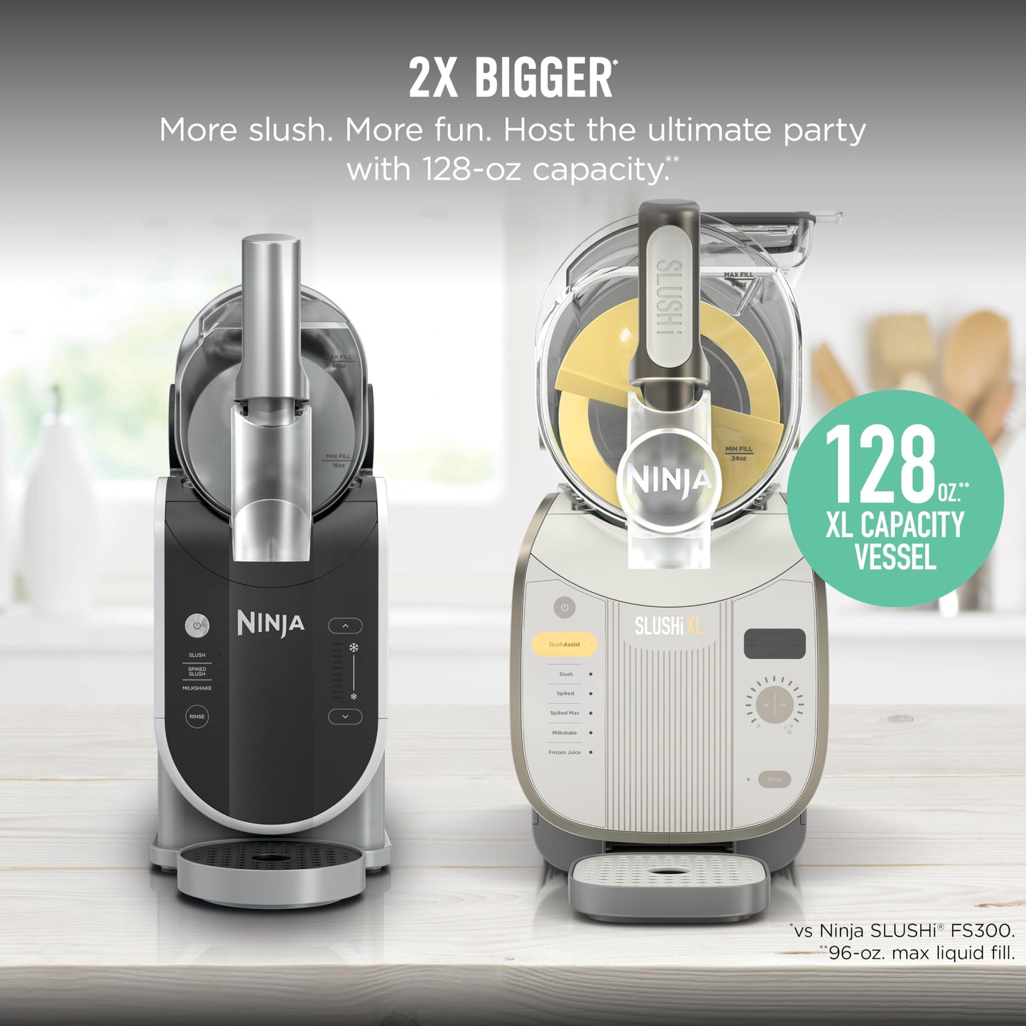 Ninja SLUSHi XL Smart Frozen Drink Maker, 128 oz. Capacity, SlushAssist Technology, FS601BR