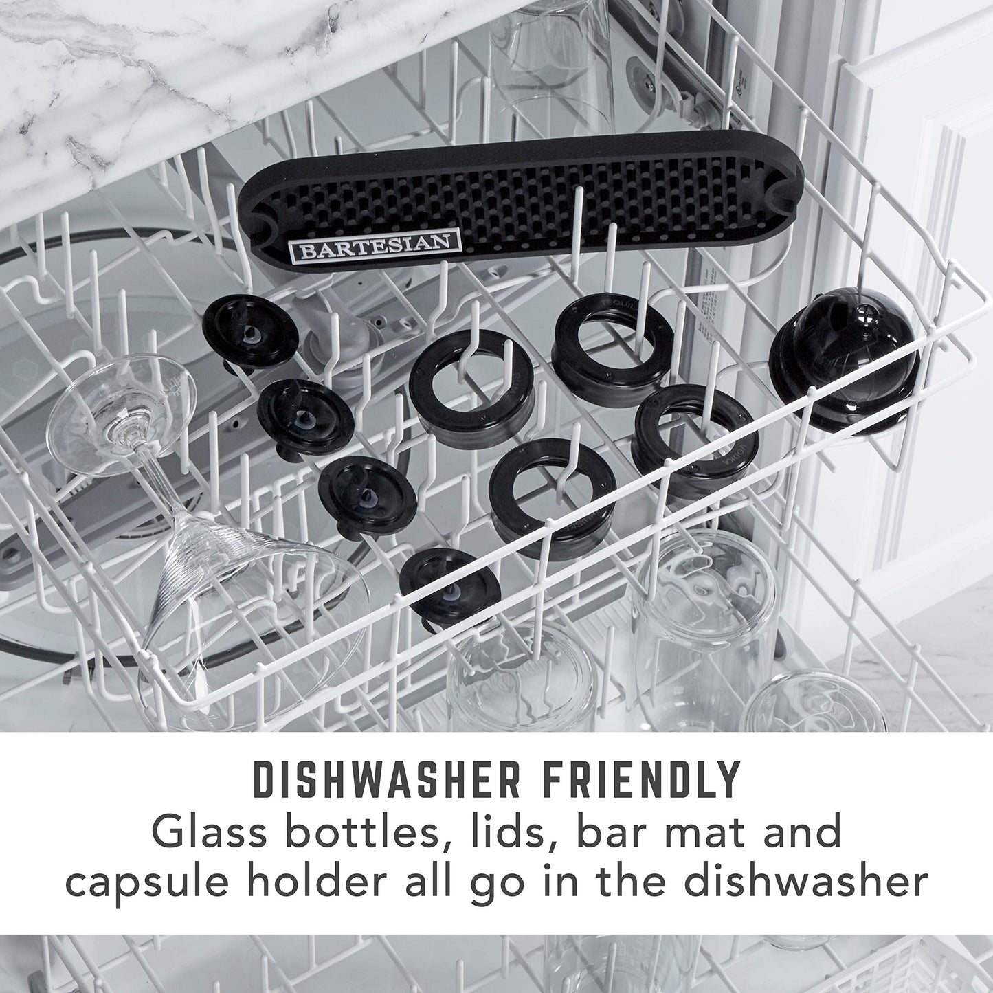 Bartesian Premium Cocktail & Margarita Machine, Push-Button Operation, Easy-Clean Home Bar System